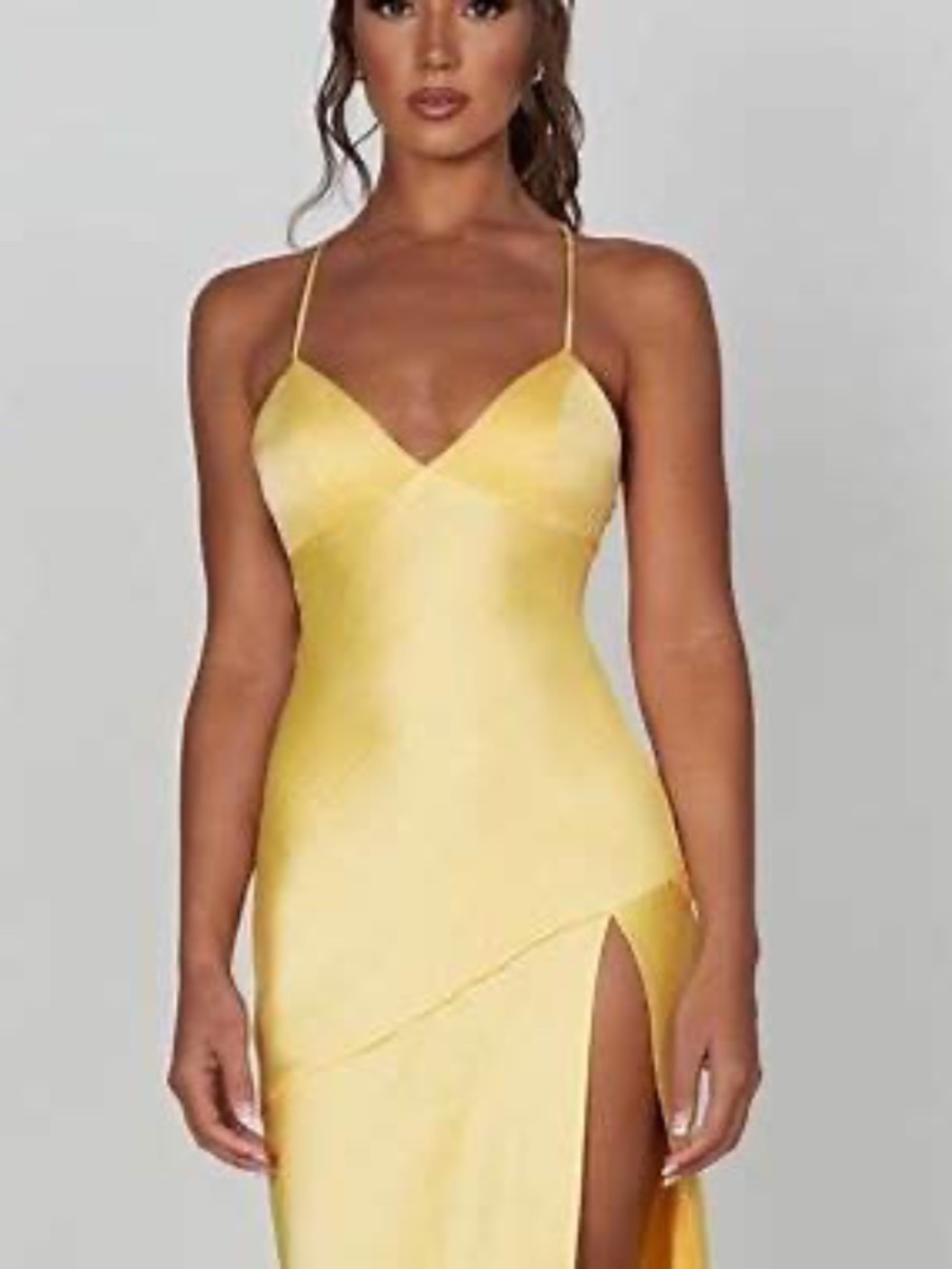Babyboo Isobel Maxi Dress Lemon Yellow Size L